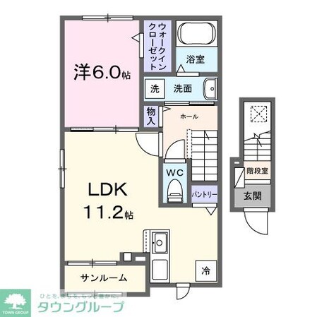 ハイムSの物件間取画像